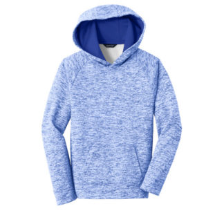 Sport-Tek Youth PosiCharge Electric Heather Fleece Hooded Pullover