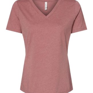 BELLA + CANVAS - Women's Relaxed Heather CVC V-Neck Tee - 6405CVC